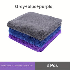 3pcs Car Wash Microfiber Towel 40X40CM 350GS