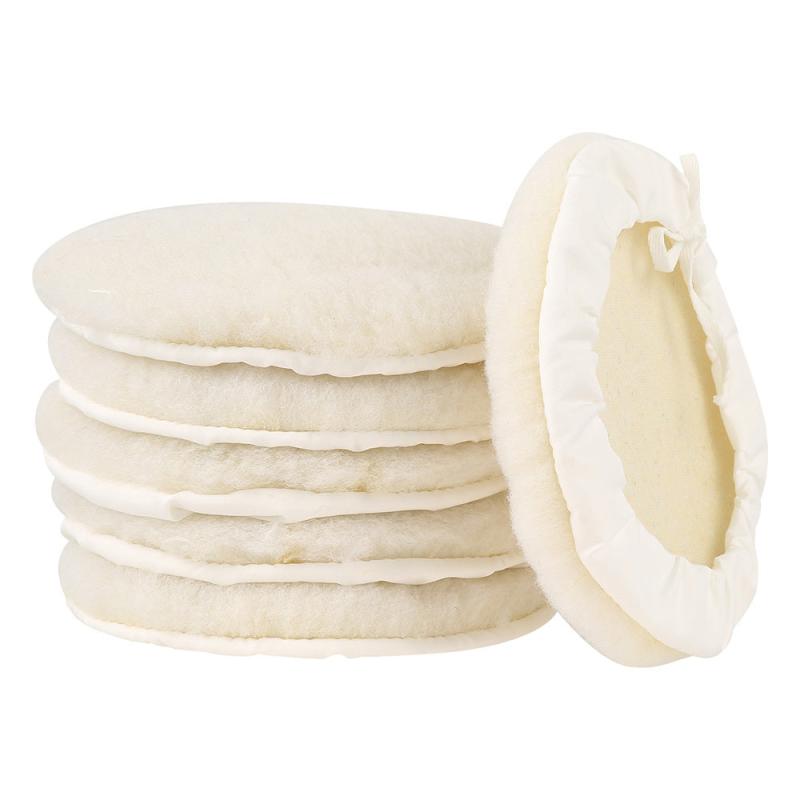 6Pcs 7in Polishing Buffer Pads Soft Wool & Wheel Polishing Pads Kit for Car