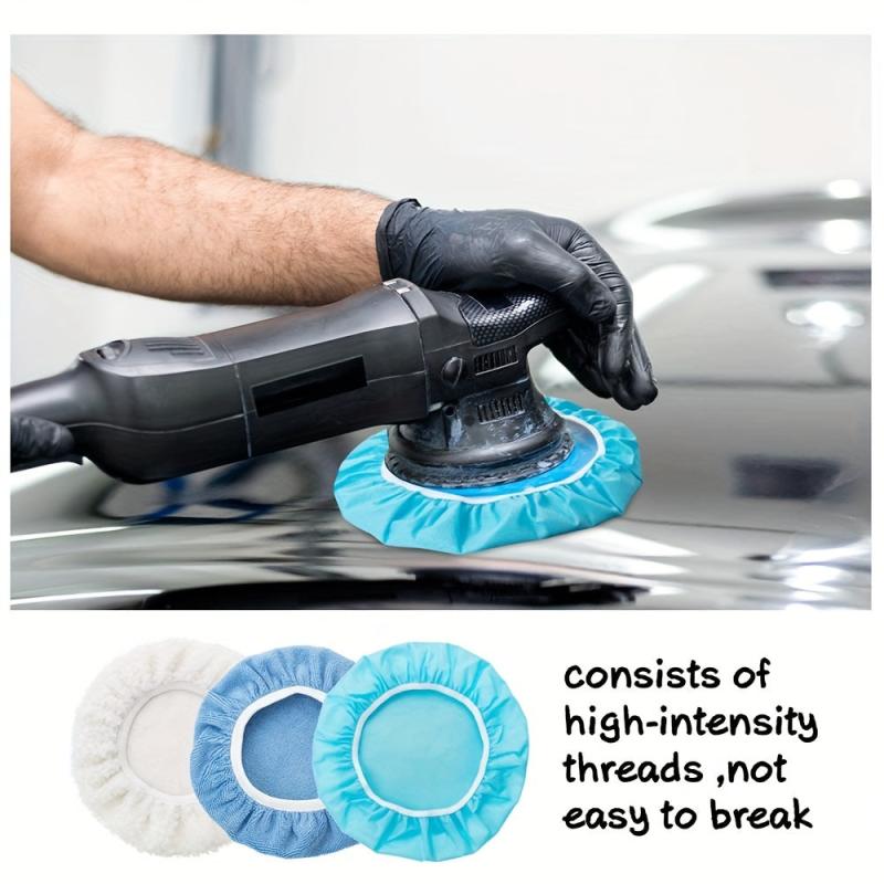 20pcs Car Orbital Buffer Polisher Pad Bonnet Microfiber Baxer Polishing Buffing