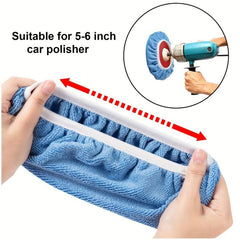20pcs Car Orbital Buffer Polisher Pad Bonnet Microfiber Baxer Polishing Buffing