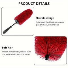Car Wheel Rim Tire Cleaning Brush Soft Bristle Cleaner Non Scratch