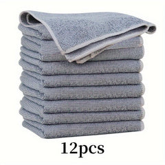 12pcs Microfiber Cleaning Cloth 30 Dishwashing Cloth Non-abrasive Dust Cloth