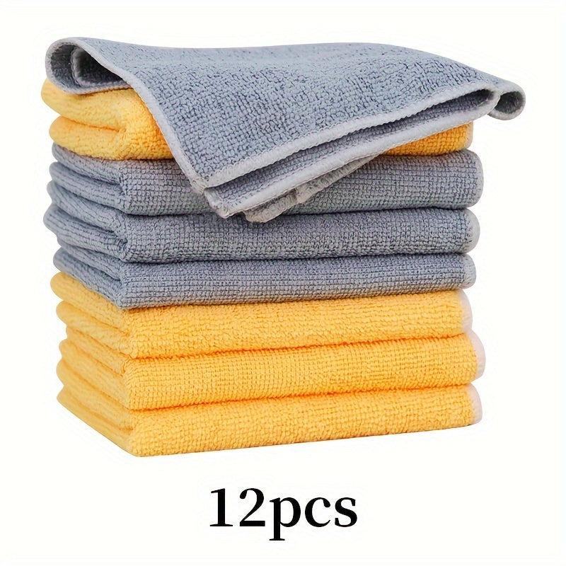 12pcs Microfiber Cleaning Cloth 30 Dishwashing Cloth Non-abrasive Dust Cloth