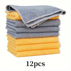 12pcs Microfiber Cleaning Cloth 30 Dishwashing Cloth Non-abrasive Dust Cloth