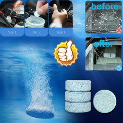 12pcs Windscreen Wiper Cleaner Effervescent Tablets - Car & Toilet Cleaning