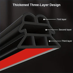 Universal Door Seam Noise Reduction Seal Strip for Car Soundproofing Upgrade