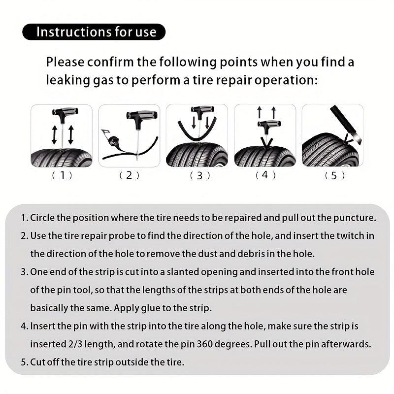 13pcs Tire Repair Tools Set Car Motorcycle Bicycle Tire Repair Auto Parts
