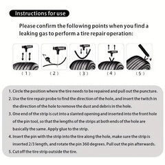 13pcs Tire Repair Tools Set Car Motorcycle Bicycle Tire Repair Auto Parts