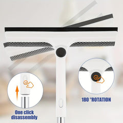 62cm Window Cleaner Squeegee 2 in 1 Extendable Poles