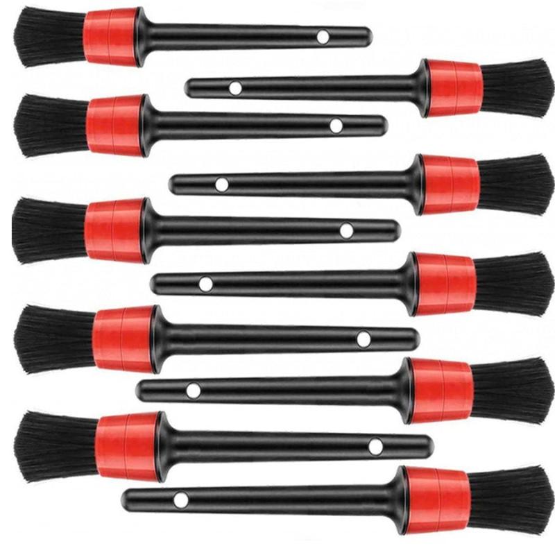 10Pcs Car Detail Brush Auto Cleaning Kit Engine Wheel Brushes Set