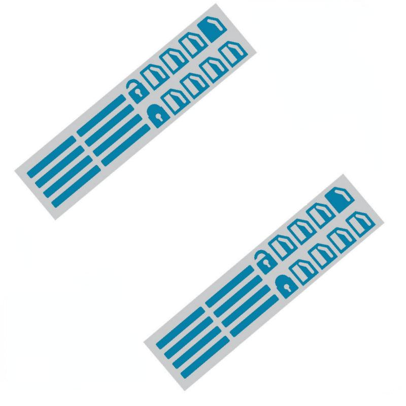 2pcs Car Window Button Luminous Sticker Switch Night Fluorescent Decals