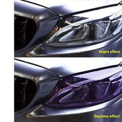 4pcs Car Motorcycle Headlight Film Smoked Purple Changing Light Film