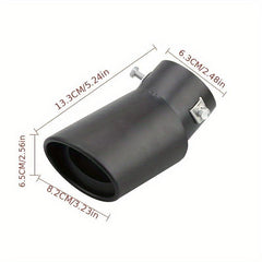 Universal Car Exhaust Tail Muffler Tip Pipe Stainless Steel 13.3x6.5 2x2.5in