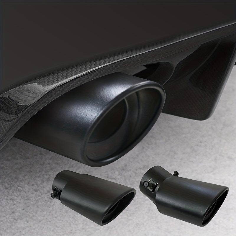 Universal Car Exhaust Tail Muffler Tip Pipe Stainless Steel 13.3x6.5 2x2.5in