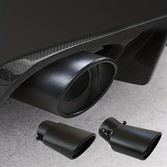 Universal Car Exhaust Tail Muffler Tip Pipe Stainless Steel 13.3x6.5 2x2.5in