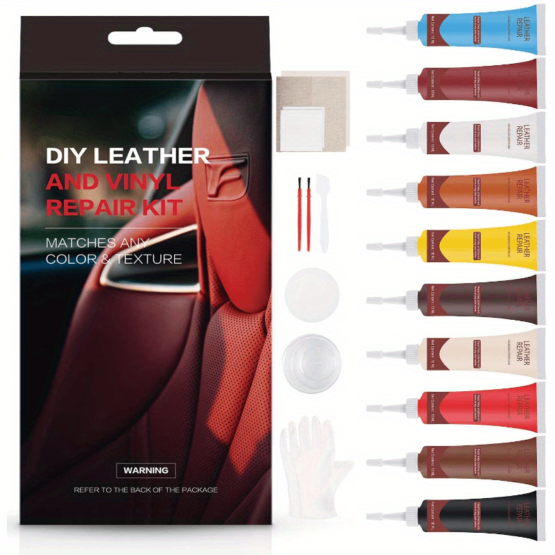 Leather Repair Kit Filling & Glue for Car Seat Sofa Artificial Leather