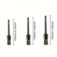 3-in-1 Car Detailing Brush Set - Interior, Air Outlet, Tire, Engine