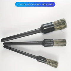 3-in-1 Car Detailing Brush Set - Interior, Air Outlet, Tire, Engine