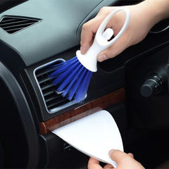 2pcs Car Air Outlet Brush Multifunctional Dust Removal Brush