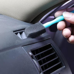 2pcs Mini Car Tuyere Brush Car Beauty Mesh Grille Cleaning Brush