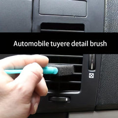 2pcs Mini Car Tuyere Brush Car Beauty Mesh Grille Cleaning Brush