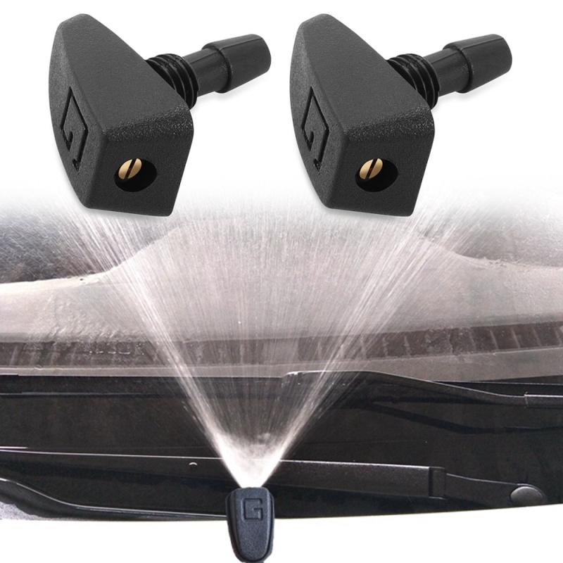 2pcs Front Windshield Wiper Nozzle Jet Sprayer Kits Sprinkler Water Fan