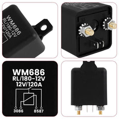 12V 120A High Current Starter Relay Strong Conductivity
