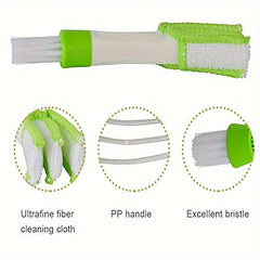 2 in 1 Car AC Vent Brush - Interior Dust Cleaner
