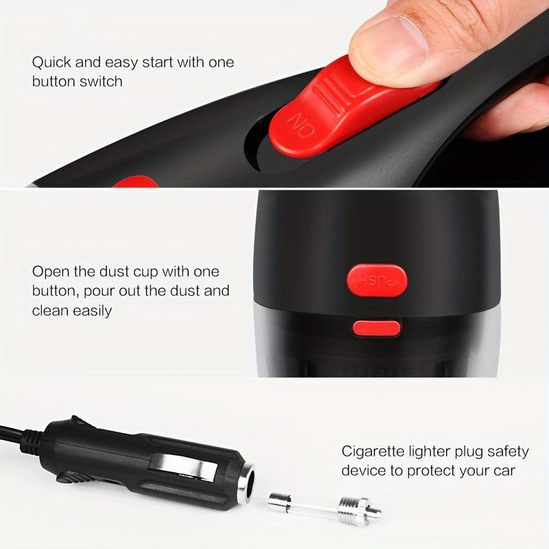 High Power Car Mounted Vacuum Cleaner, Strong Suction, Green