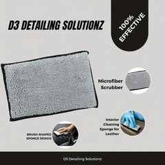 Soft Fiber Car Wash Pad for Leather Upholstery