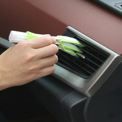 Car Cleaning Brush Double Slider Portable Air Conditioner Outlet Dust Too