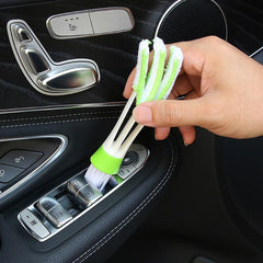 Car Cleaning Brush Double Slider Portable Air Conditioner Outlet Dust Too