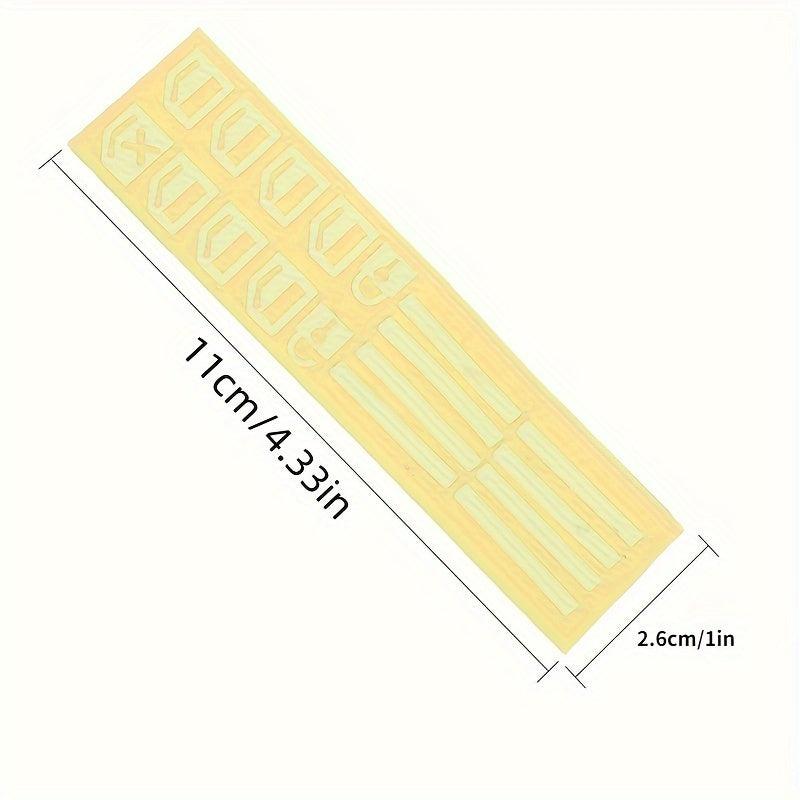 Car Window Button Luminous Sticker Set Night Fluorescent Decals