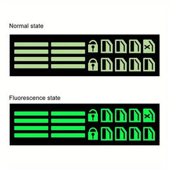 Car Window Button Luminous Sticker Set Night Fluorescent Decals