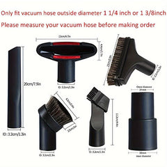 6pcs Car Cleaning Kit Brush Nozzle Gap Tool for Vacuum Accessory