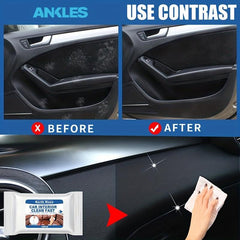 Car Interior Cleaning Wet Wipes Quick Decontamination Faux Leather Dashboard