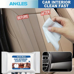 Car Interior Cleaning Wet Wipes Quick Decontamination Faux Leather Dashboard