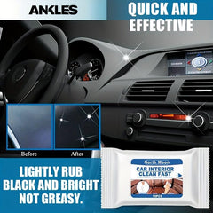 Car Interior Cleaning Wet Wipes Quick Decontamination Faux Leather Dashboard