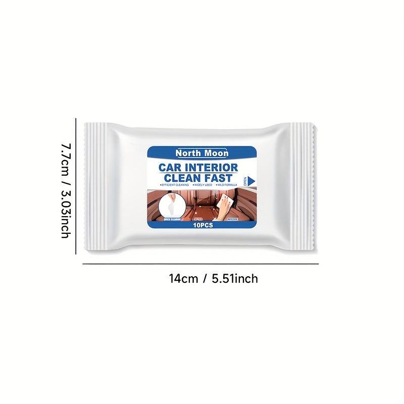 Car Interior Cleaning Wet Wipes Quick Decontamination Faux Leather Dashboard