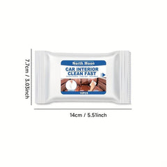 Car Interior Cleaning Wet Wipes Quick Decontamination Faux Leather Dashboard