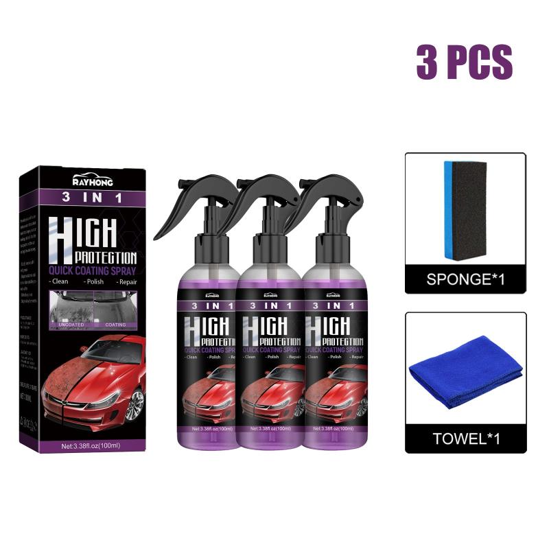 3pcs 3 In 1 Coating Spray High Protection Fast Car Paint Spray