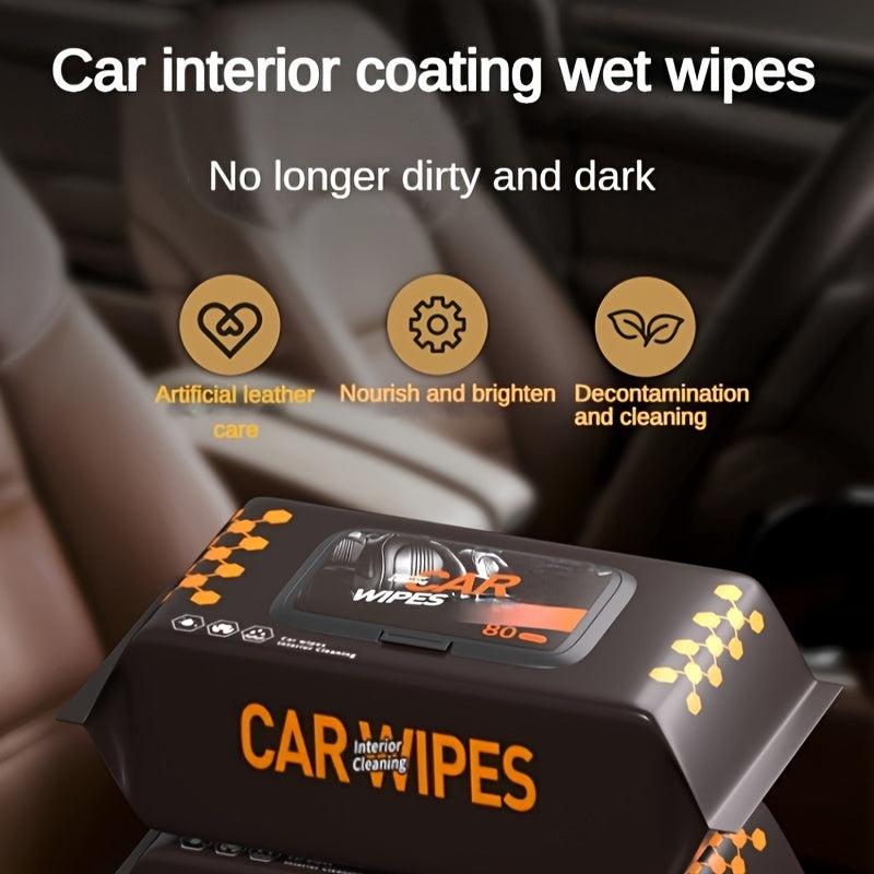Car Interior Cleaning Wipes - Surface, Plastic, Leather Care