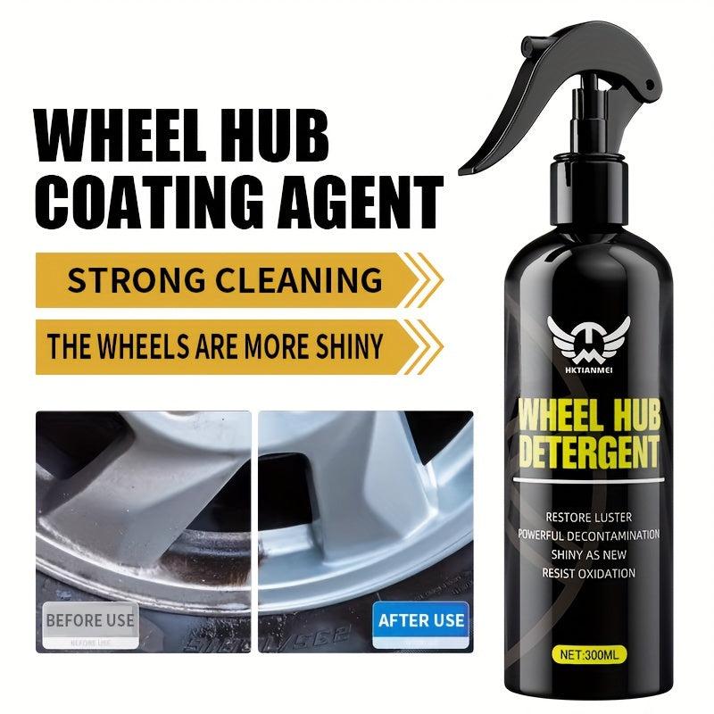 Tire Gloss Spray Kit for Car Tires, Hub Cleaner & Rubber Protector