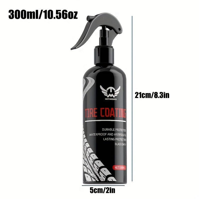 Tire Gloss Spray Kit for Car Tires, Hub Cleaner & Rubber Protector