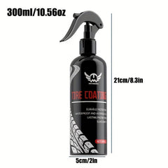 Tire Gloss Spray Kit for Car Tires, Hub Cleaner & Rubber Protector