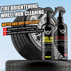 Tire Gloss Spray Kit for Car Tires, Hub Cleaner & Rubber Protector