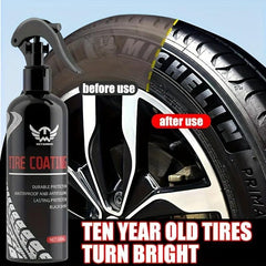 Tire Gloss Spray Kit for Car Tires, Hub Cleaner & Rubber Protector