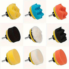 11pcs Polishing Machine Waxing Sponge Plate Wool Ball