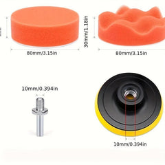 11pcs Polishing Machine Waxing Sponge Plate Wool Ball