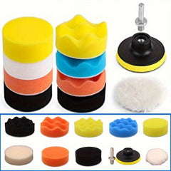 11pcs Polishing Machine Waxing Sponge Plate Wool Ball